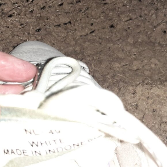 BLACKSTONE NL-49-White/Silver Nubuck/Patent Leather Sneakers-Sz 37-Excellent - Picture 6 of 8